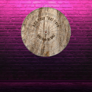 Faux Soft Old Wood•Custom Dart Board