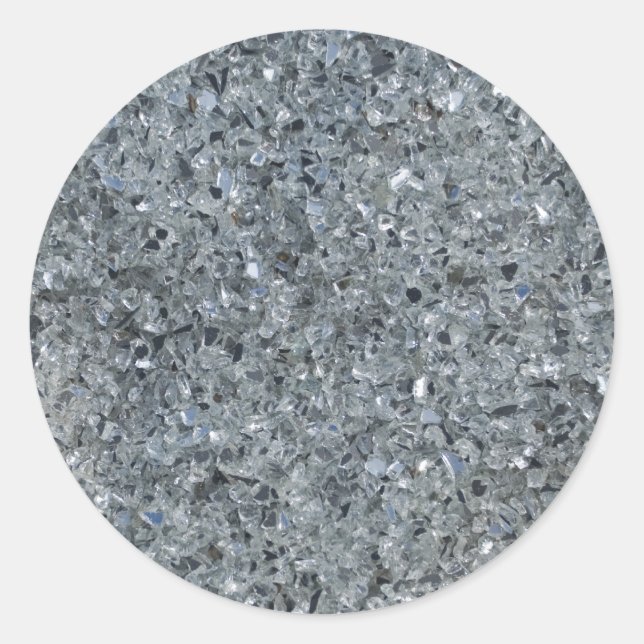 Faux Sparkle Classic Round Sticker (Front)