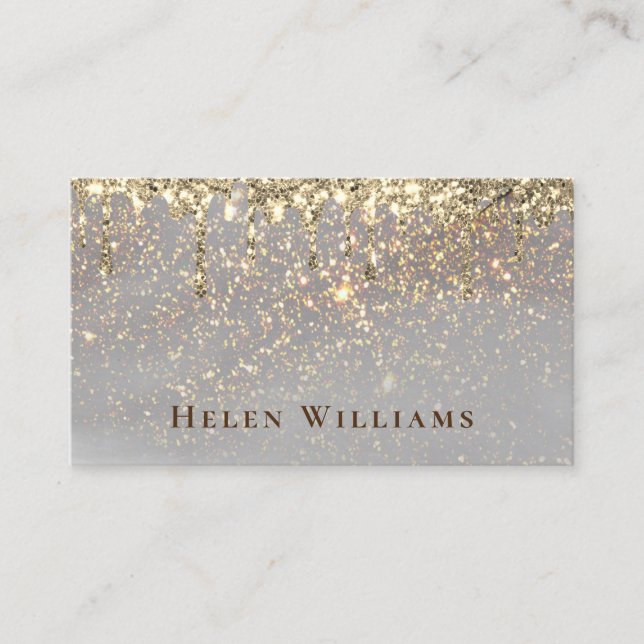 faux sparkle design business card (Front)