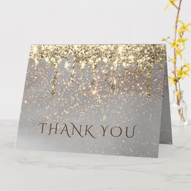 faux sparkle design  card (Yellow Flower)