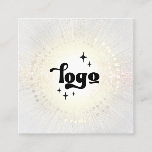 faux sparkle design logo square business card