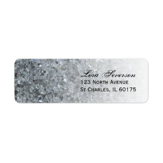 Faux Sparkle Return Address Label