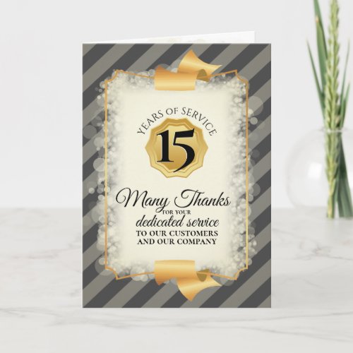 Faux sparkle universal employee anniversary card