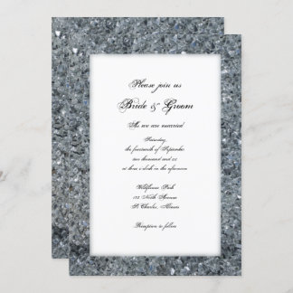 Faux Sparkle Wedding Invitation