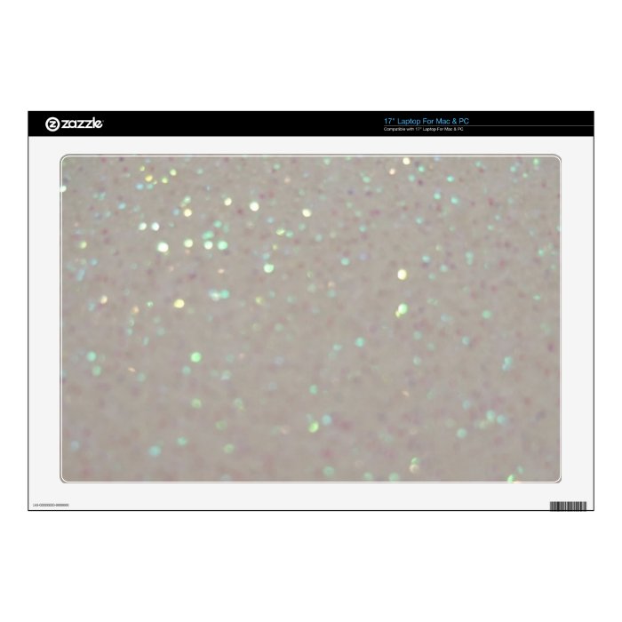 Faux Sparkles & Glitter   Pastel Cream White Laptop Skin