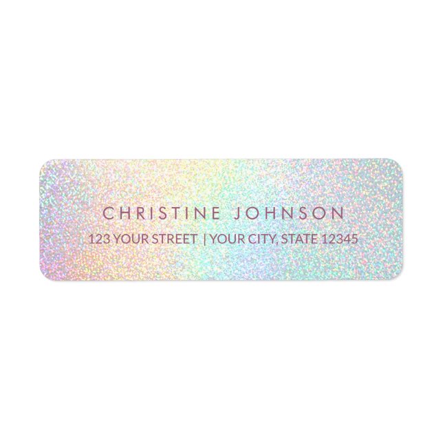 FAUX sparkling effect glitter design Label (Front)