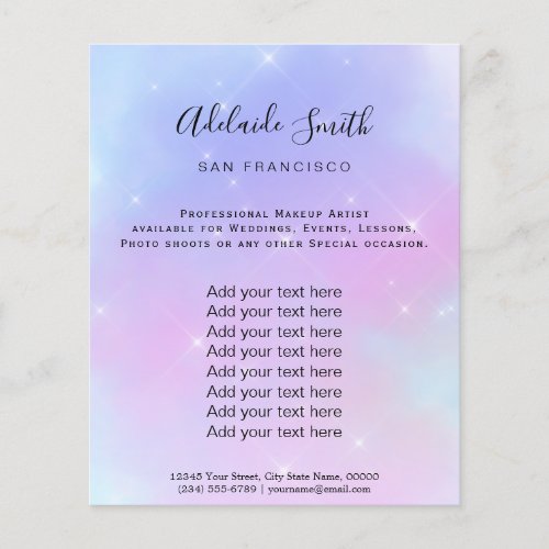 FAUX sparkling lights pastel colors Flyer