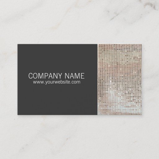 Customizable FAUX Sparkly Sequins Entertainment Business Card