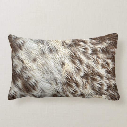 cow hide lumbar pillow