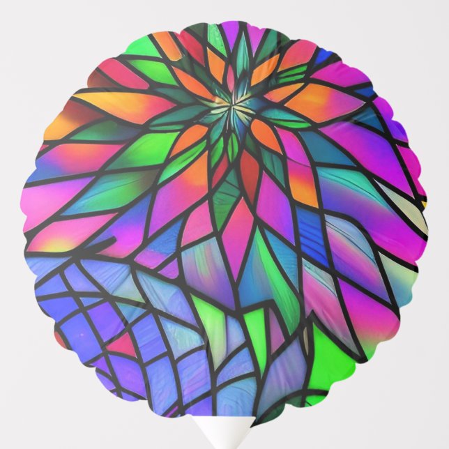Faux Stained Glass 2 Balloon (Front)