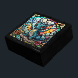 Faux Stained Glass Baby Dragon Gift Box<br><div class="desc">This colorful faux stained glass baby dragon gift box is the perfect way to express your appreciation for someone you care about.</div>