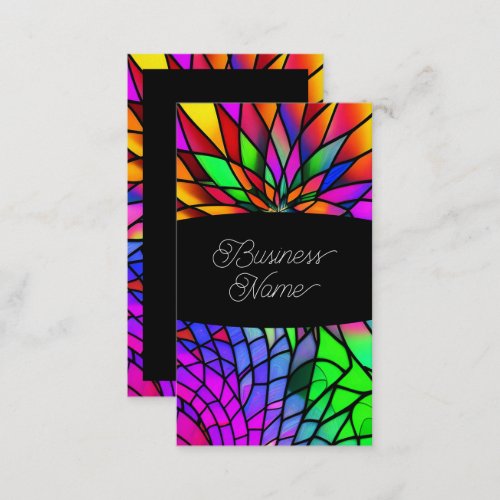 Faux Stained Glass Business Card