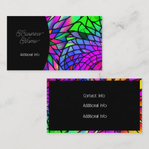 Faux Stained Glass Business Card