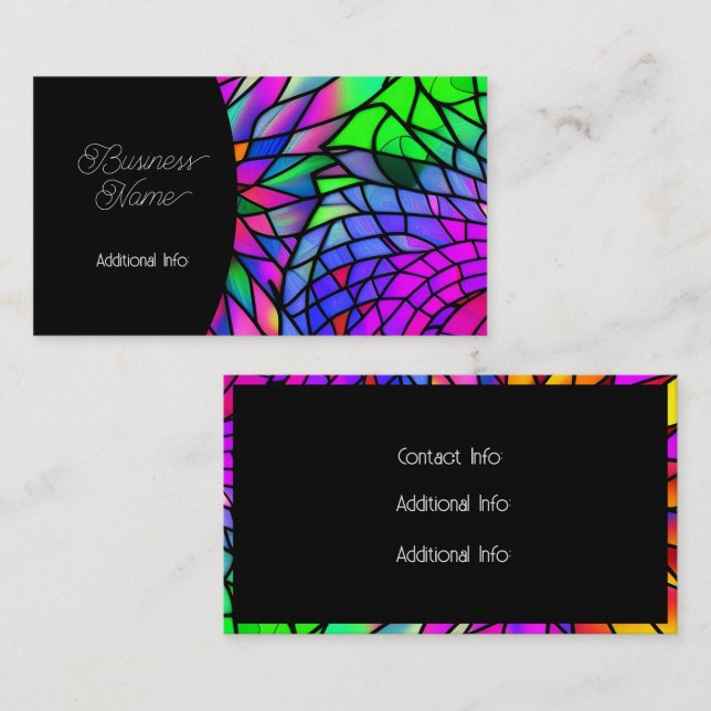 Faux Stained Glass Business Card (Front/Back)