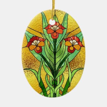 Faux Stained Glass Fun Ornament by doodlesfunornaments at Zazzle