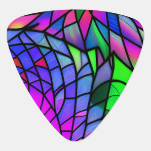 Faux Stained Glass Guitar Pick