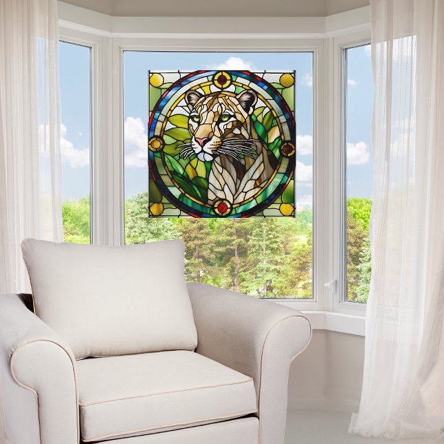 Faux Stained Glass Lioness Window Cling (Creator Uploaded)