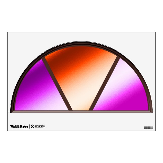 Faux Stained Glass Window Wall Decal (Front)