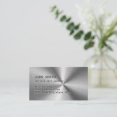 Faux Stainless Steel Martial Arts Business Card (Standing Front)