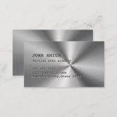 Faux Stainless Steel Martial Arts Business Card (Front/Back)