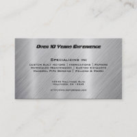 Blank Brushed Aluminum Faux Aluminum Business Card