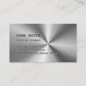 Faux Stainless Steel Plastic Surgeon Business Card (Front)