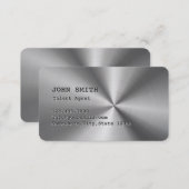 Faux Stainless Steel Talent Agent Business Card (Front/Back)
