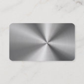 Faux Stainless Steel Talent Agent Business Card (Back)