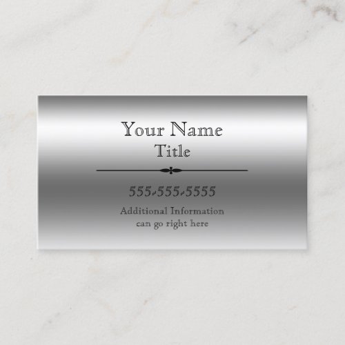 Faux Steel Business Cards