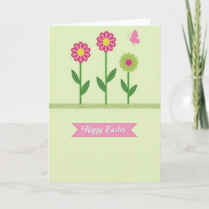 Faux Stitch Spring Flower Card