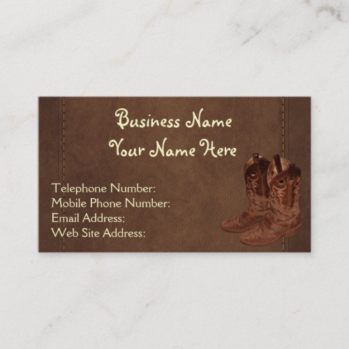 Faux Stitched Leather Wrangler style VIII Business Card