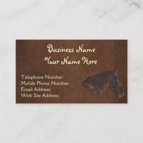 Faux Stitched Leather Wrangler style XI Business Card