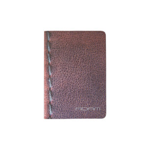 Faux Stitched Vintage Leather Texture Personalized Passport Holder