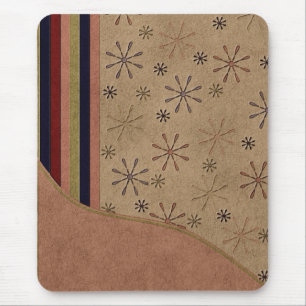 Faux Suede Flower Design Mousepad