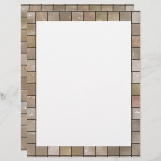 Faux Tan Floor Tile Image (Front/Back)