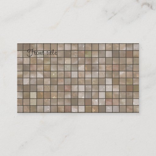 Customizable Small Tan Floor Tile Background Business Card