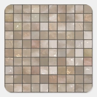 Faux Tan Floor Tile Image Rectangular Sticker
