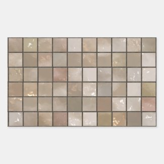 Faux Tan Floor Tile Image Rectangular Sticker