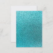 Faux Teal Blue Glitter Background Sparkle Texture Business Card (Front/Back)