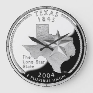 Faux Texas State Quarter Clock