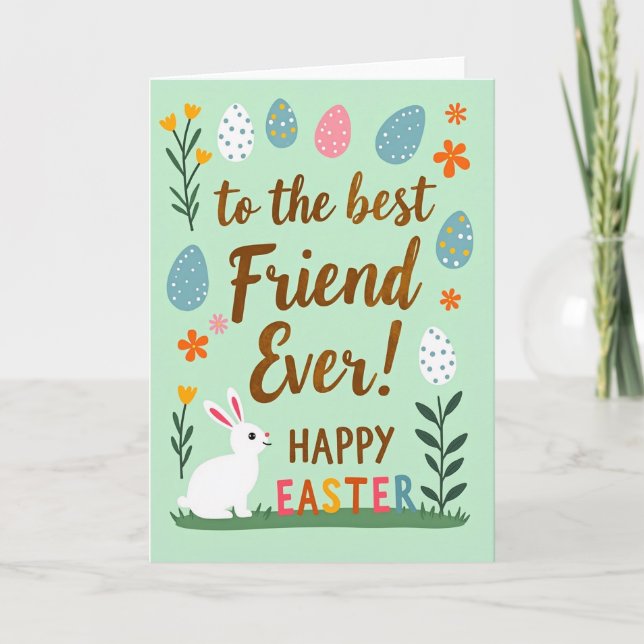 Faux Texture Easter Friend Card (Front)