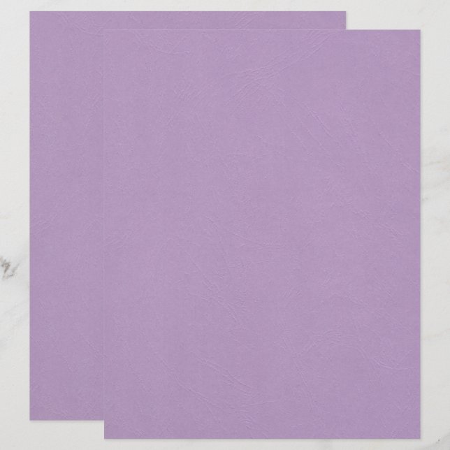 Faux Textured Light Purple Color Scrapbook Paper (Front/Back)