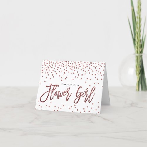 faux thank you for being my flower girl card