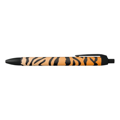 Faux Tiger Print Black Ink Pen