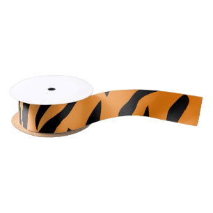 Faux Tiger Print Satin Ribbon