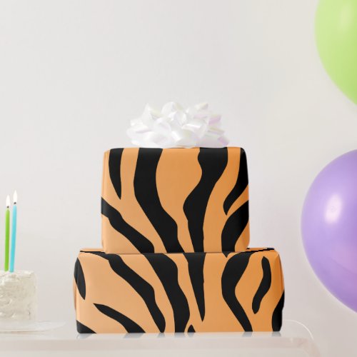 Faux Tiger Print Wrapping Paper