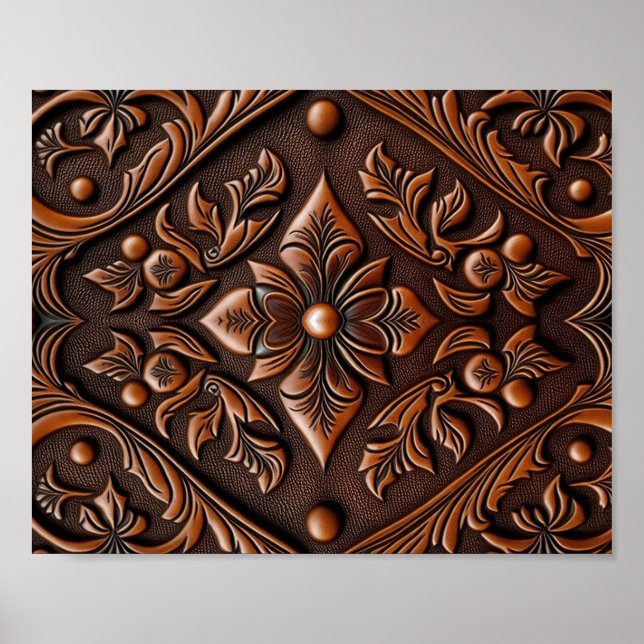 Faux Tooled Leather Poster (Front)