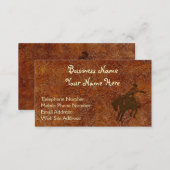 Faux Tooled Leather Western style 2 Business Cards (Front/Back)