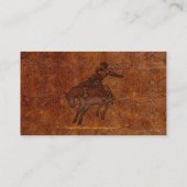 Faux Tooled Leather Western style 2 Business Cards (Back)