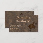 Faux Tooled Leather Western style Business Cards (Front/Back)